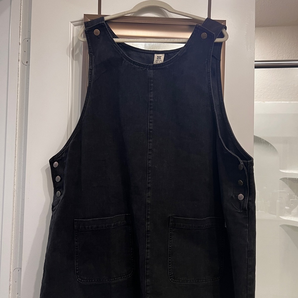 Black Denim Sleeveless Dress